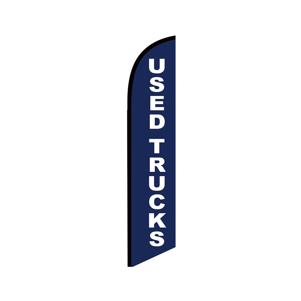 Used Trucks Knit Poly Banner Blue
