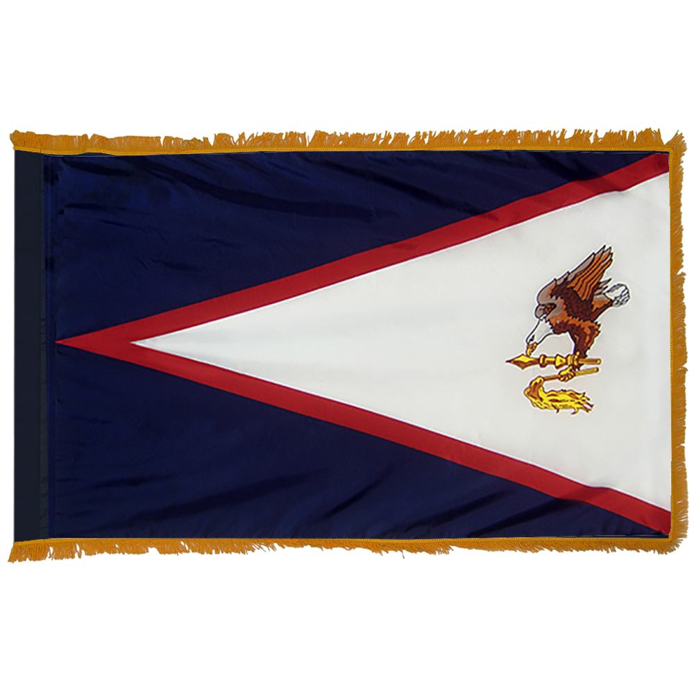 American Samoa 3 X 5 Nylon Pole Hem and Fringe