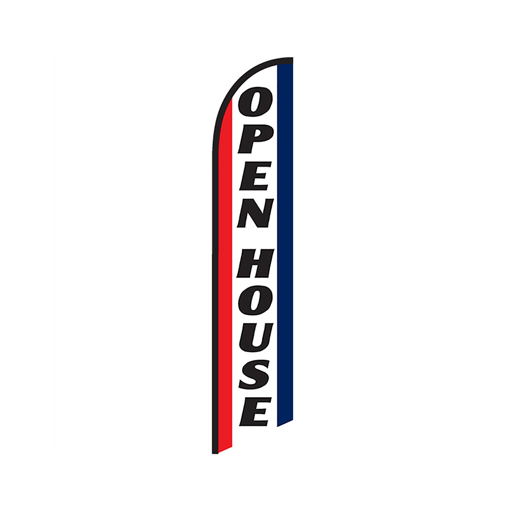 Open House Knit Poly Banner Black Letters