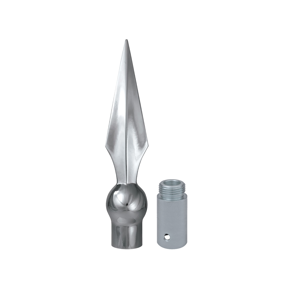 Flat Spear, 7 1/2 in Silver Metal - Oak