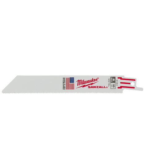 6" 18T SAWZALL Metal Blade 5pk