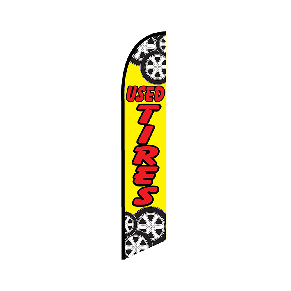 Used Tires Knit Poly Banner