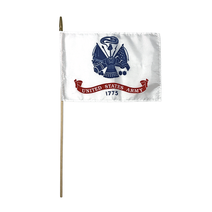 Army 12 in X 18 in E Gloss Hemmed 3/8 in X 30 in Natural Wood Staff Gold Spear