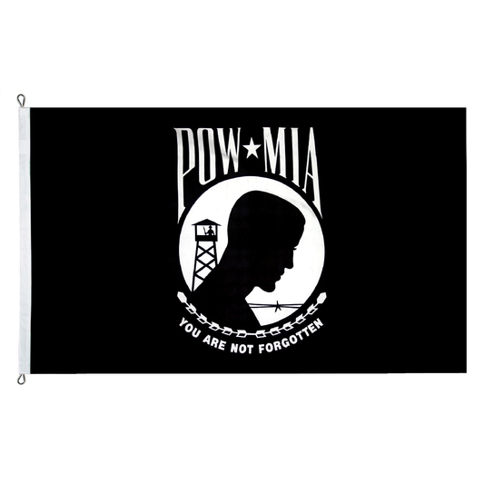 POW/MIA 8 X 12 Double Face Nylon Rope and Thimble