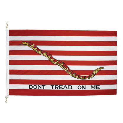 Navy Don't Tread on Me 6 ft 9 3/4 in X 5 ft 8 3/4 in Nylon Rope and Snap Size 5