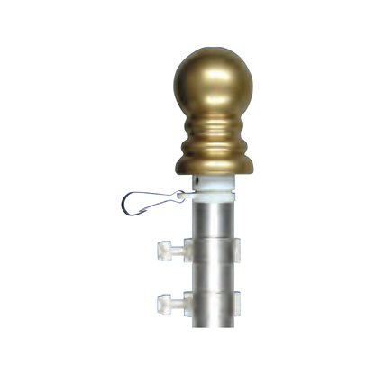 6 ft X 1 in Two Piece Aluminum Spinning Flagpole