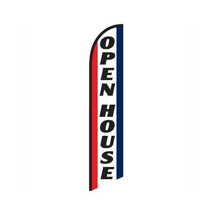 Open House Knit Poly Banner Black Letters