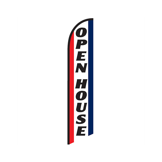 Open House Knit Poly Banner Black Letters