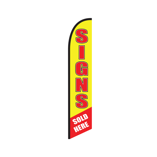 Signs Sold Here Knit Poly Banner