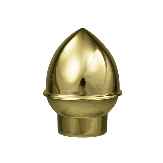 Acorn for 1 in Budget Aluminum Pole, Slip Fit Gold Plastic