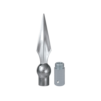 Flat Spear, 7 1/2 in Silver Metal - Oak