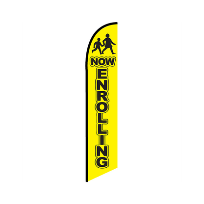 Now Enrolling Knit Poly Banner