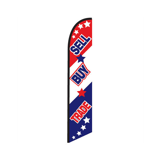 Sell Buy Trade Knit Poly Banner
